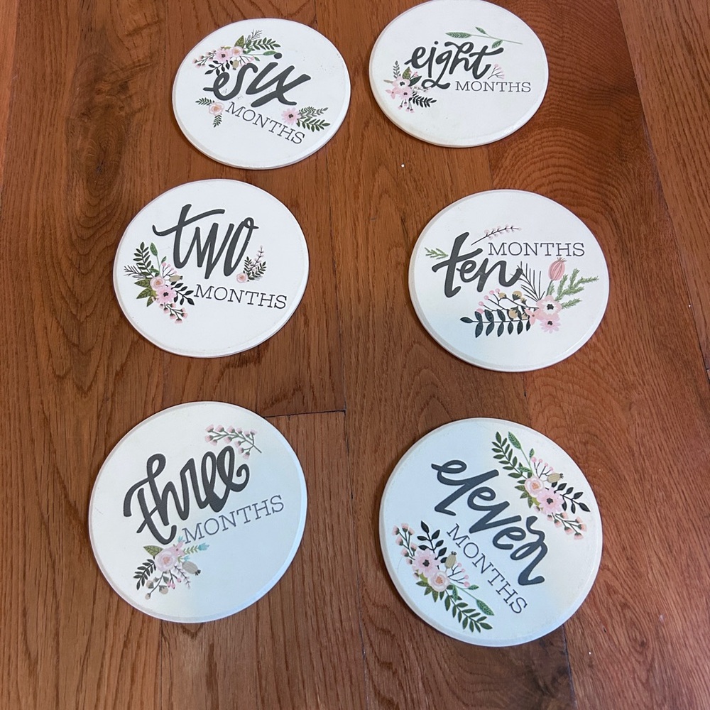 Floral Milestone Discs for Baby Photos